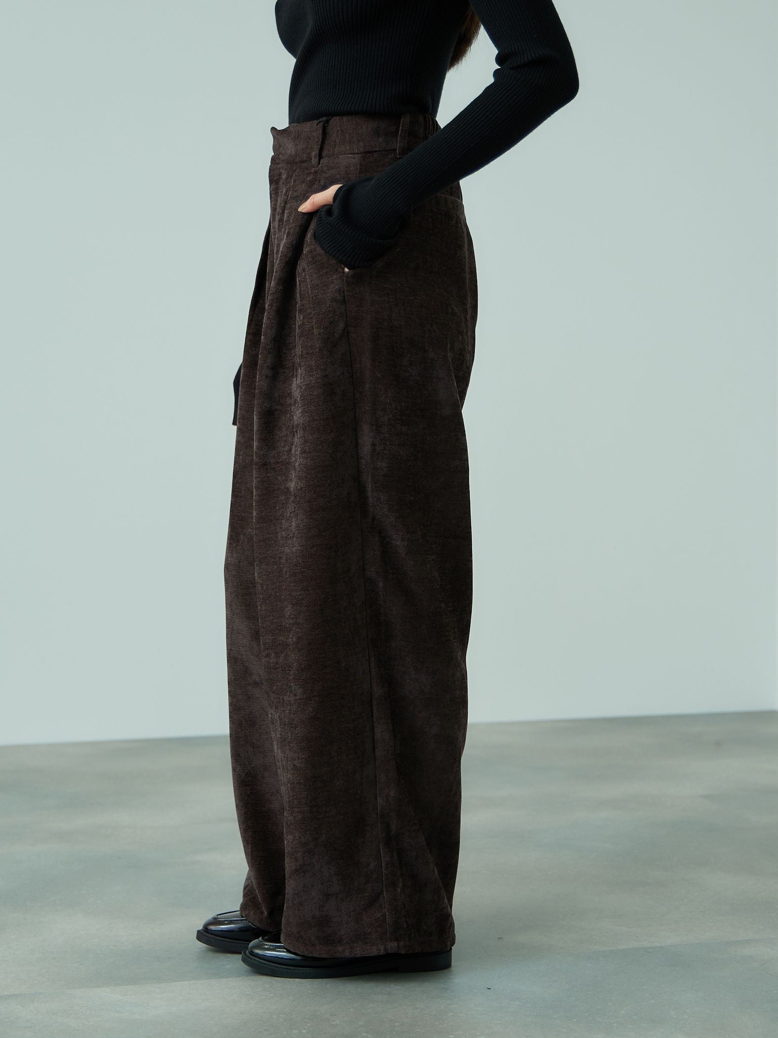 サージ2タックワイドパンツ≪手洗い可能≫