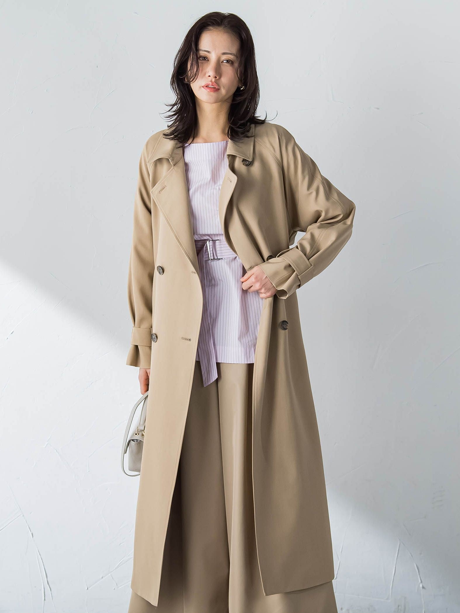 【ラク軽トレンチ】ラグランスリーブスプリングコート