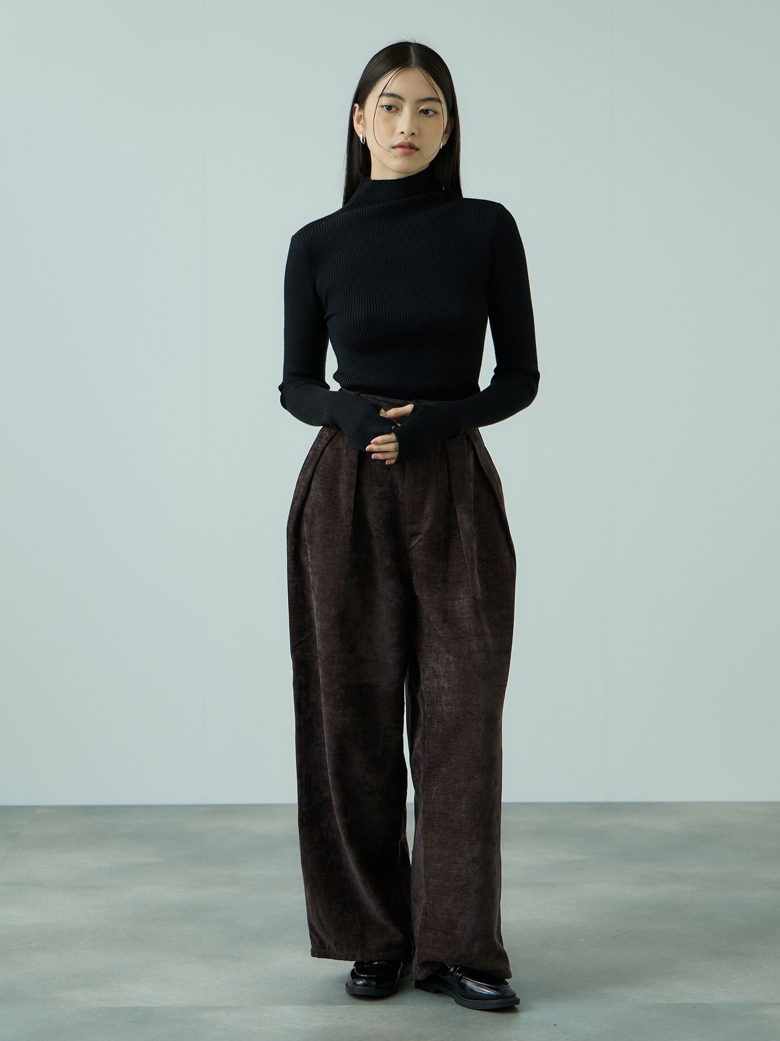 サージ2タックワイドパンツ≪手洗い可能≫