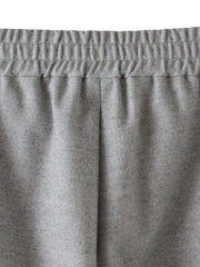 【大きいサイズ】両面起毛ワイドパンツ