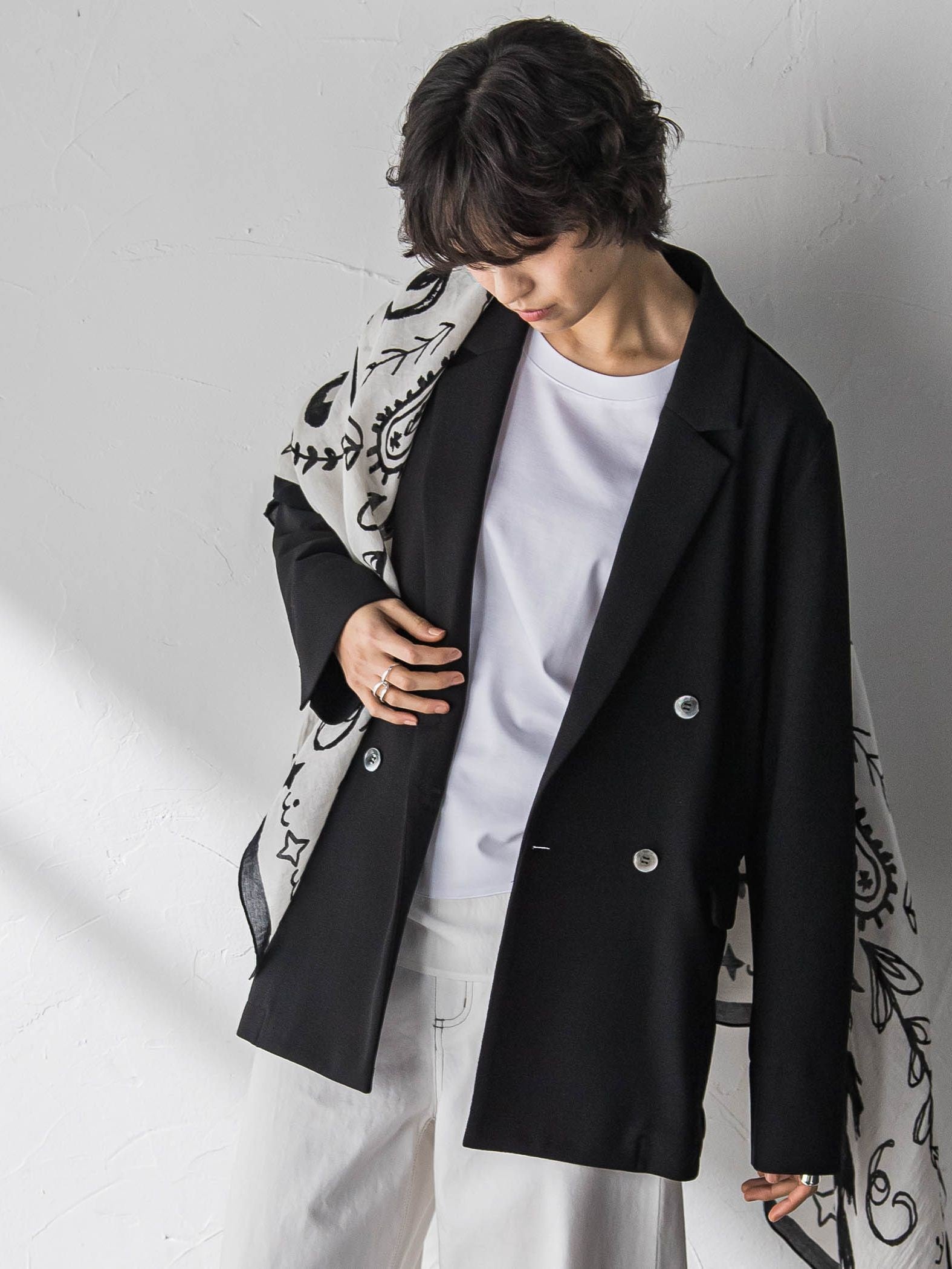 【えらべるSET UP】叶えるダブルブレストジャケット≪手洗い可能≫