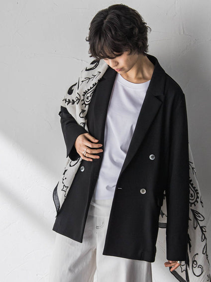 【えらべるSET UP】叶えるダブルブレストジャケット≪手洗い可能≫