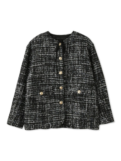 チュールレイヤーセットツィードジャケット