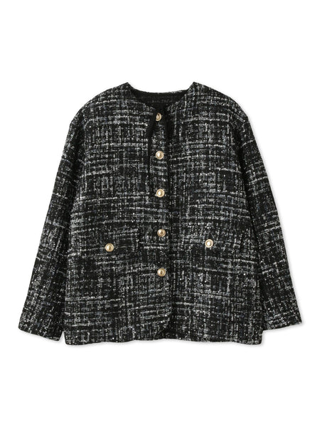 チュールレイヤーセットツィードジャケット