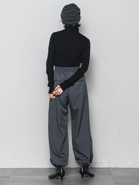 リブタートルニットプルオーバー≪手洗い可能≫