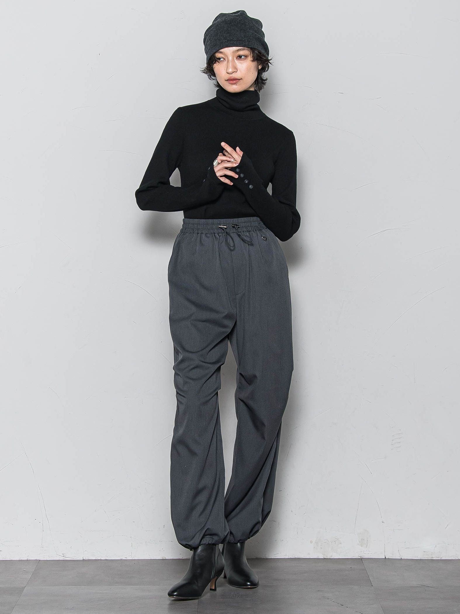 リブタートルニットプルオーバー≪手洗い可能≫