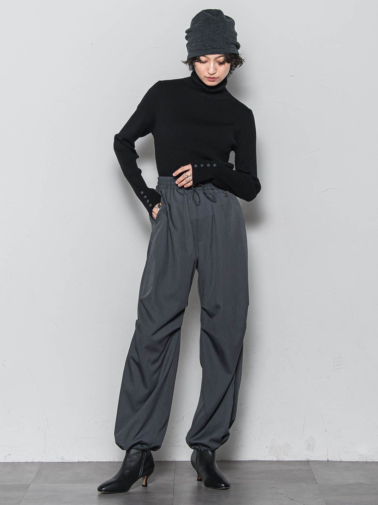 リブタートルニットプルオーバー≪手洗い可能≫