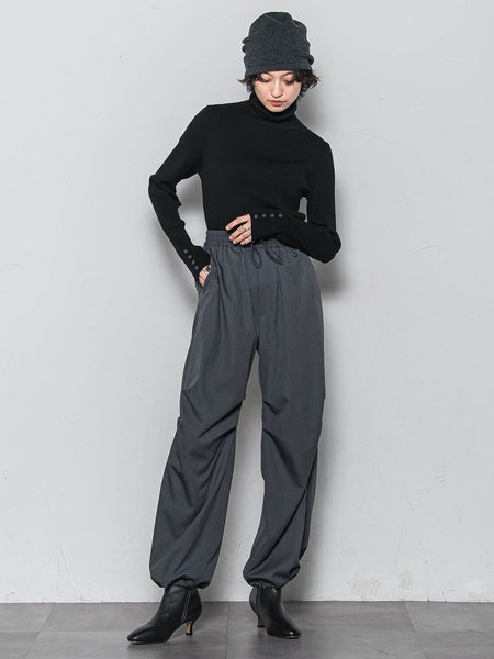 リブタートルニットプルオーバー≪手洗い可能≫