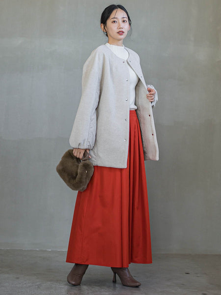 メランジブランケットコート