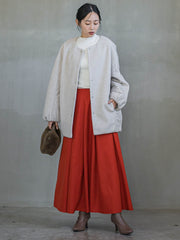 メランジブランケットコート