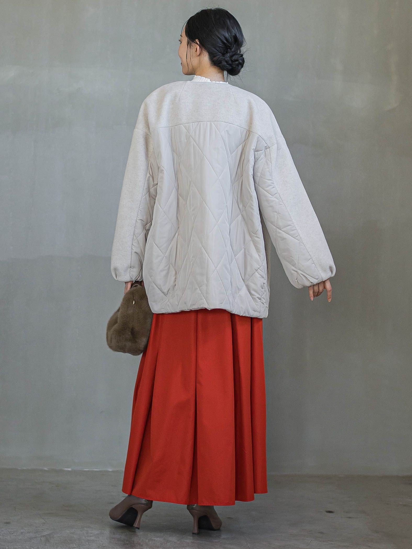 メランジブランケットコート