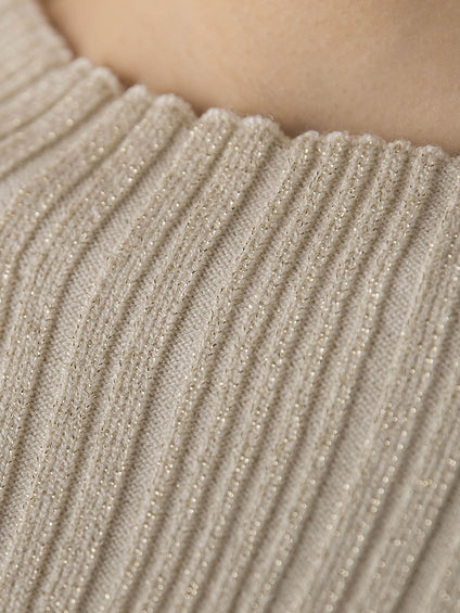 袖ボタンランダムリブニット≪手洗い可能≫