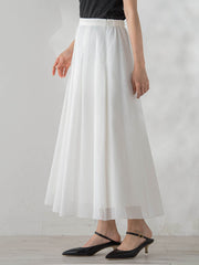 グラフチェックオーガンジースカート