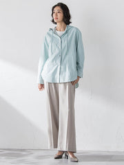 【大きいサイズ】ドビーストライプフードシャツ