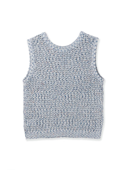 ミックスコイルクロップドニットベスト