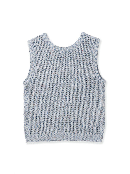ミックスコイルクロップドニットベスト