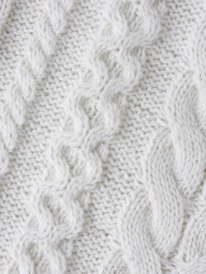 【WEB限定】ケーブル柄編みニット≪洗える≫