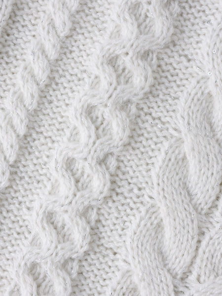 【WEB限定】ケーブル柄編みニット≪洗える≫