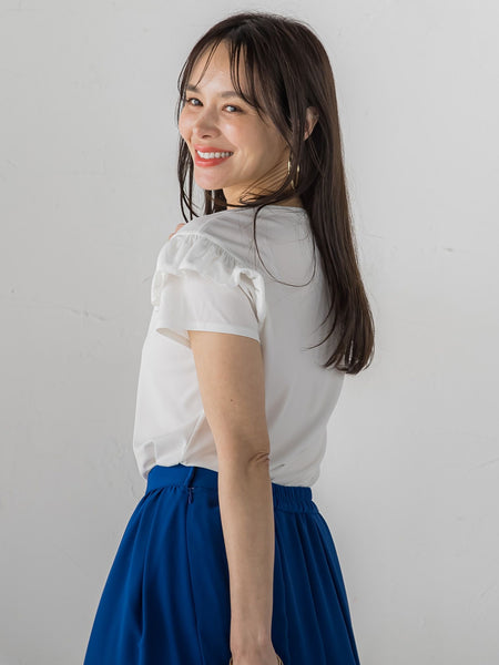 【WEB限定】ショルダーフリルカットソー