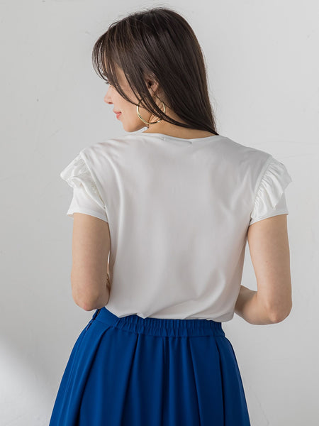 【WEB限定】ショルダーフリルカットソー