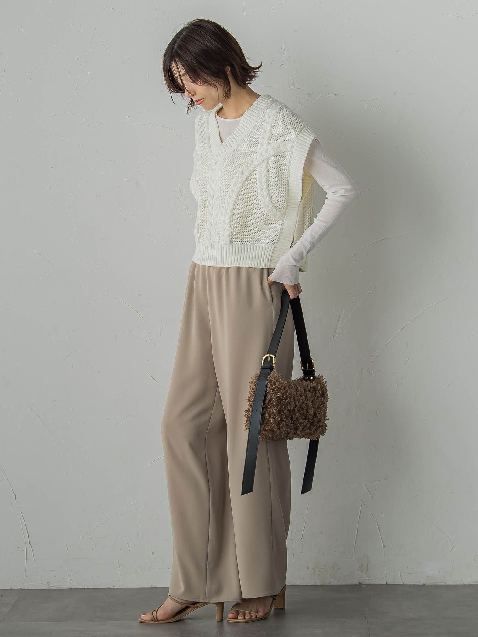 コットンサラチュールカットソー≪手洗い可能≫