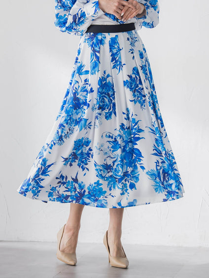 ビッグフラワーブーケスカート