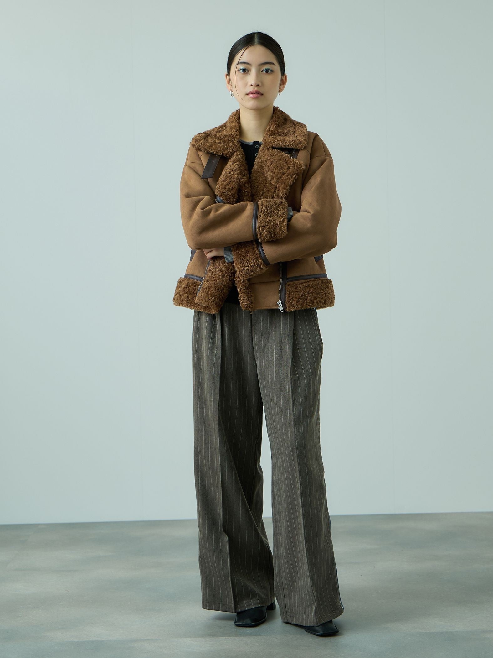 フェイクムートンボアブルゾン