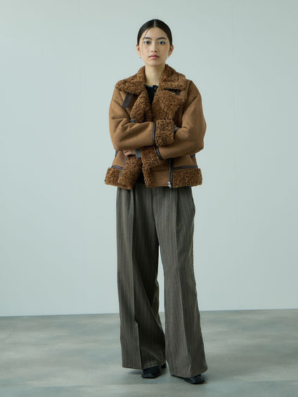 フェイクムートンボアブルゾン