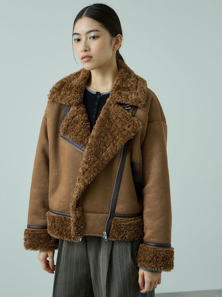 フェイクムートンボアブルゾン