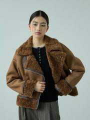 フェイクムートンボアブルゾン