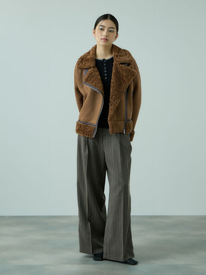 フェイクムートンボアブルゾン