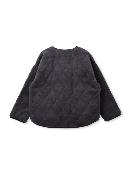 キルティング×フェイクファーリバーシブルブルゾン