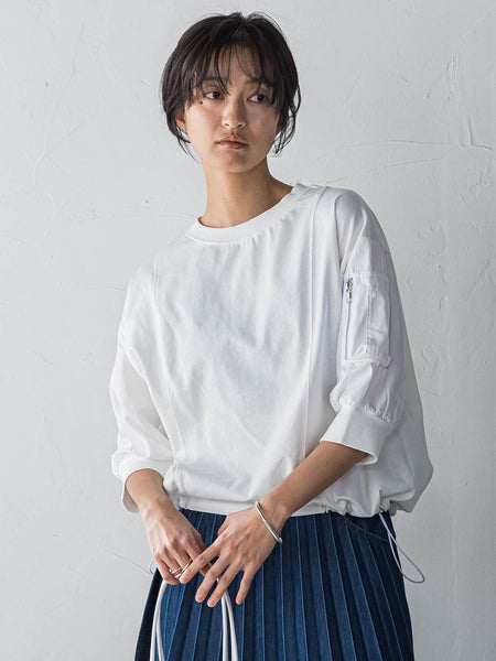 【WEB限定】ワークポケット付きドッキングプルオーバー≪洗濯機で洗える≫