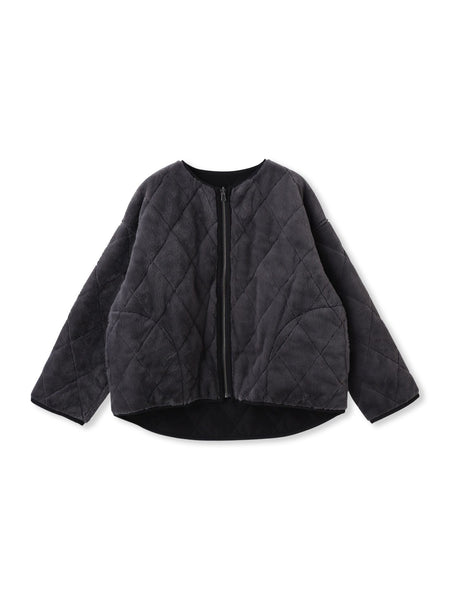 キルティング×フェイクファーリバーシブルブルゾン