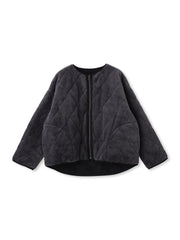 キルティング×フェイクファーリバーシブルブルゾン