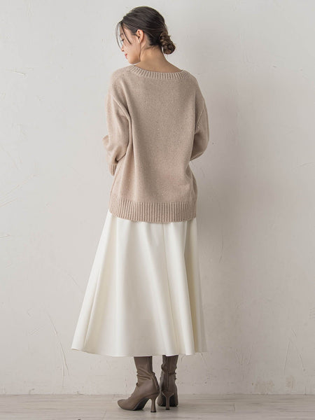 両面起毛ストレッチスカート≪洗濯機で洗える≫