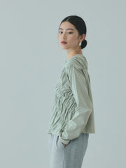 ギャザーラインフロントカットソー≪洗濯機で洗える≫