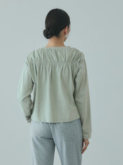 ギャザーラインフロントカットソー≪洗濯機で洗える≫