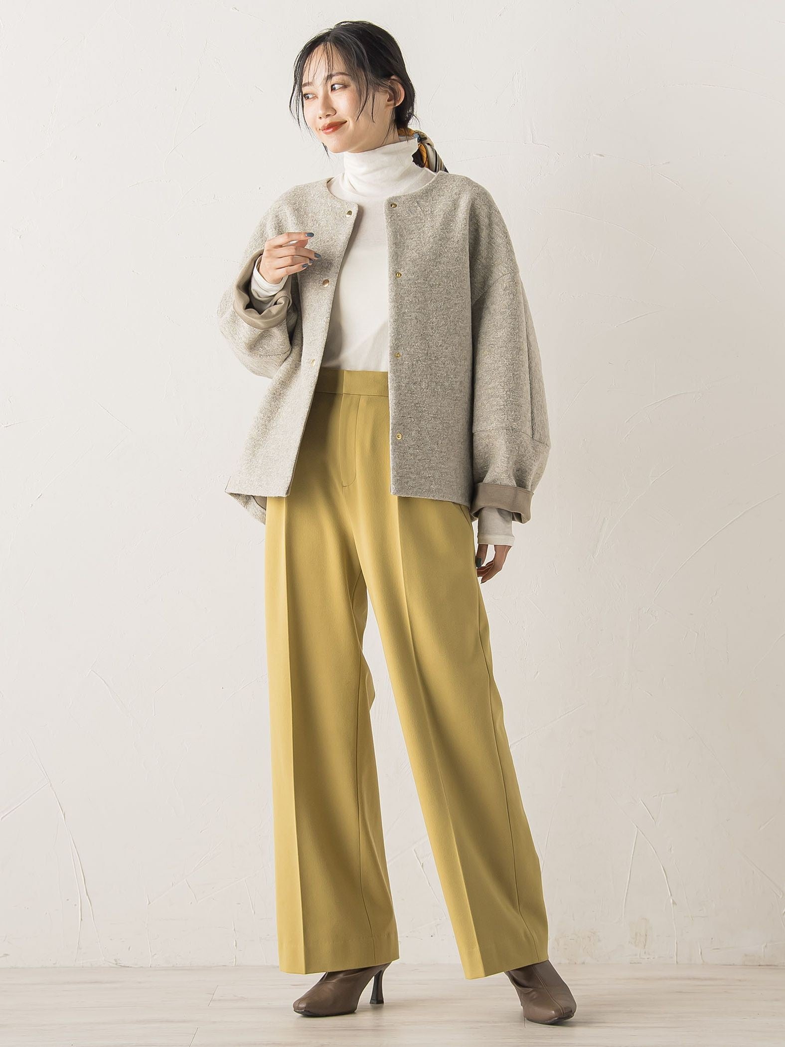 両面起毛ストレッチパンツ≪洗濯機で洗える≫