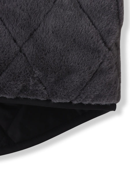 キルティング×フェイクファーリバーシブルブルゾン