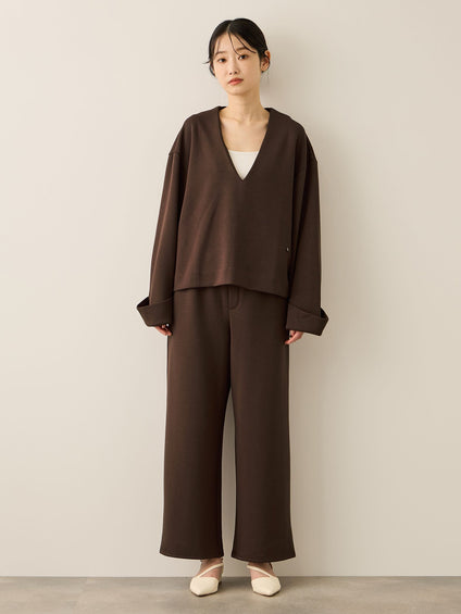 フリースバックダンボールワイドパンツ≪手洗い可能≫