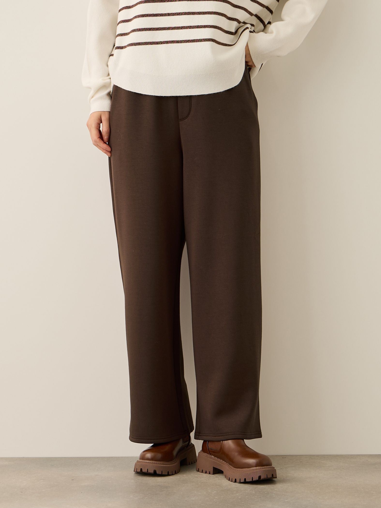 フリースバックダンボールワイドパンツ≪手洗い可能≫