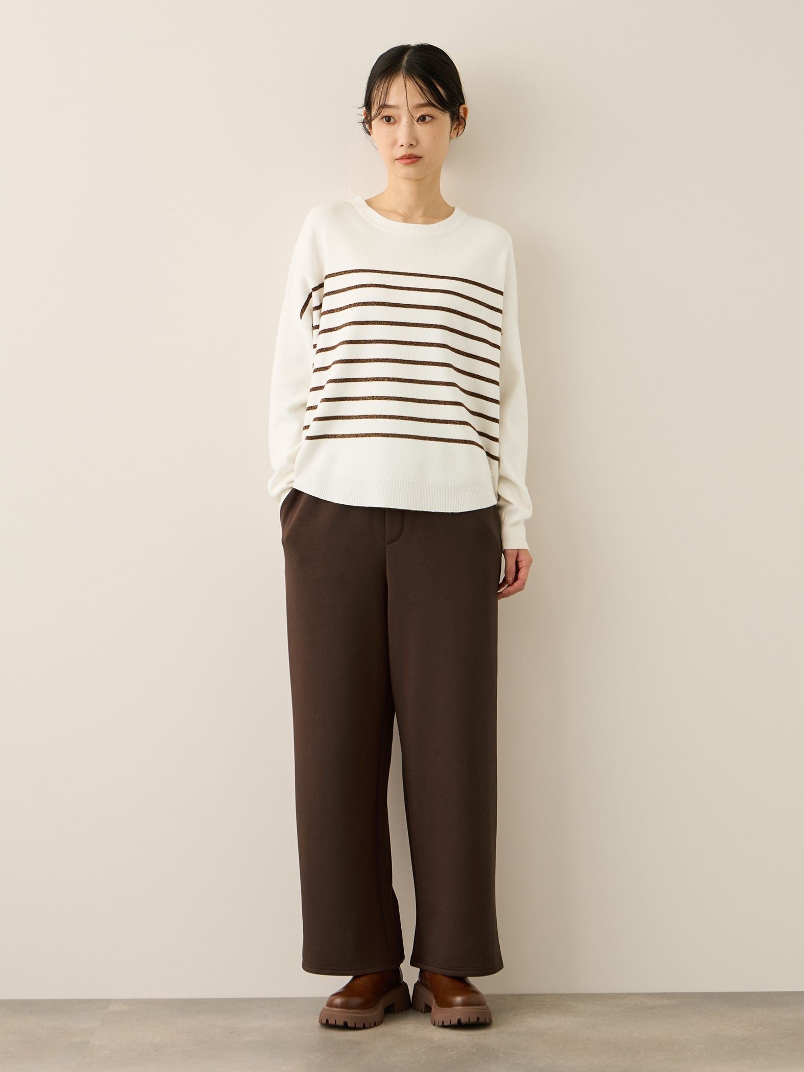 フリースバックダンボールワイドパンツ≪手洗い可能≫