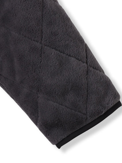 キルティング×フェイクファーリバーシブルブルゾン