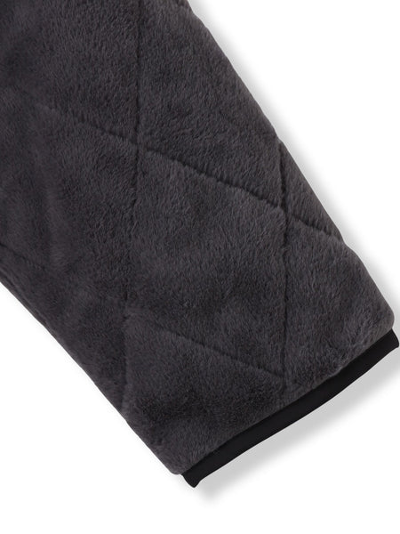 キルティング×フェイクファーリバーシブルブルゾン