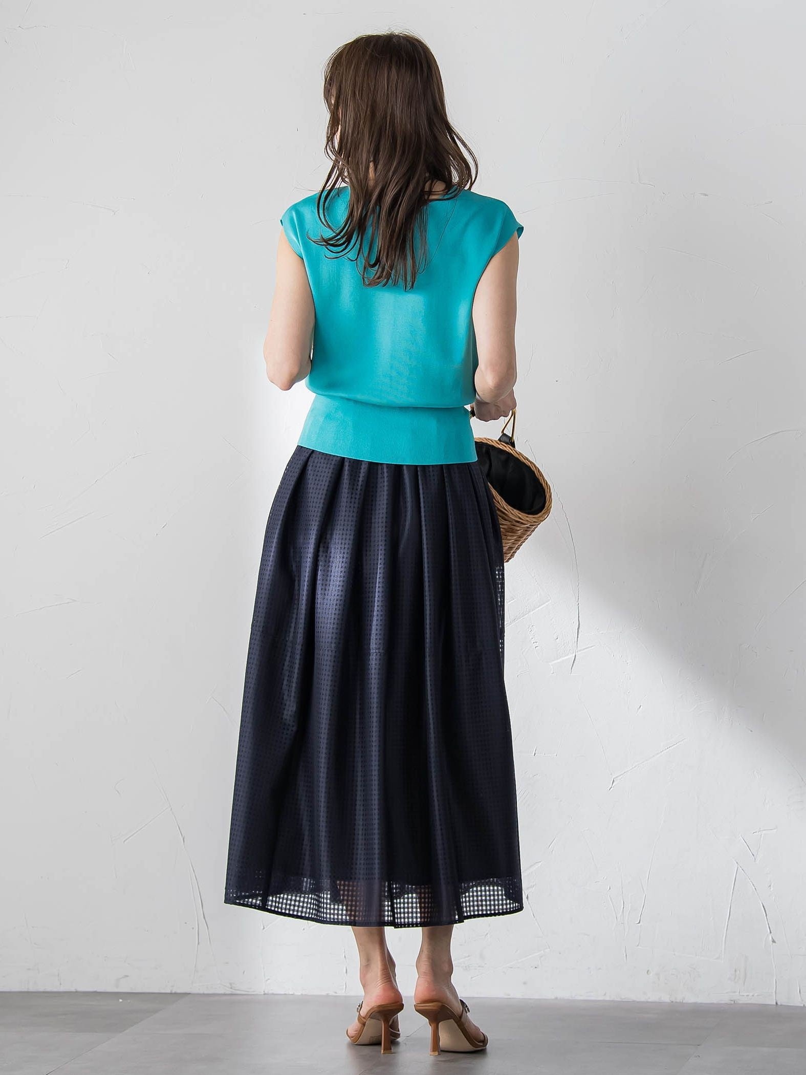 ラッセルレースチェックスカート