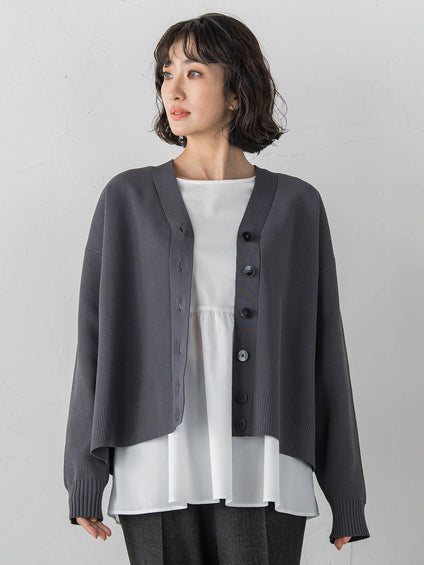 【大きいサイズ/WEB限定カラーあり】スポンディッシュニットカーディガン