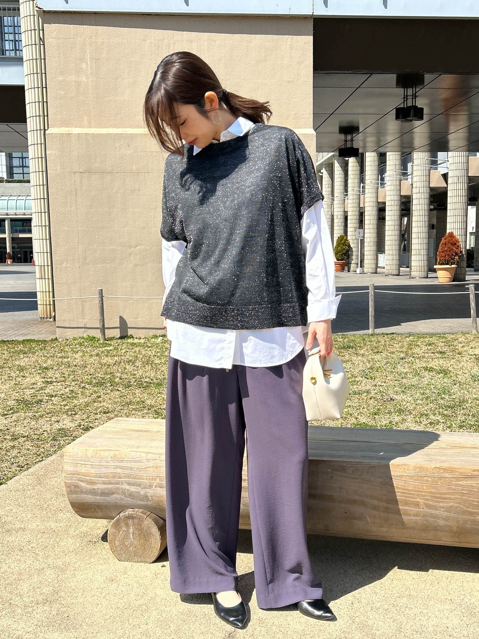 【WEB限定】ラメニットプルオーバー≪手洗い可能≫