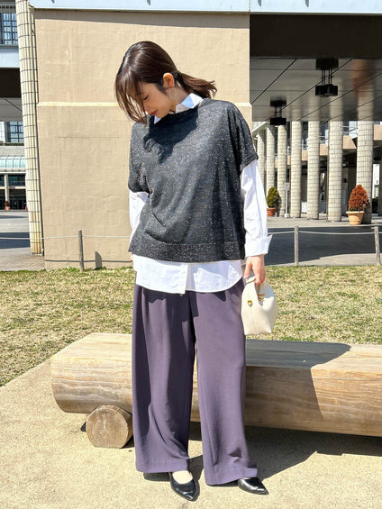 【WEB限定】ラメニットプルオーバー≪手洗い可能≫