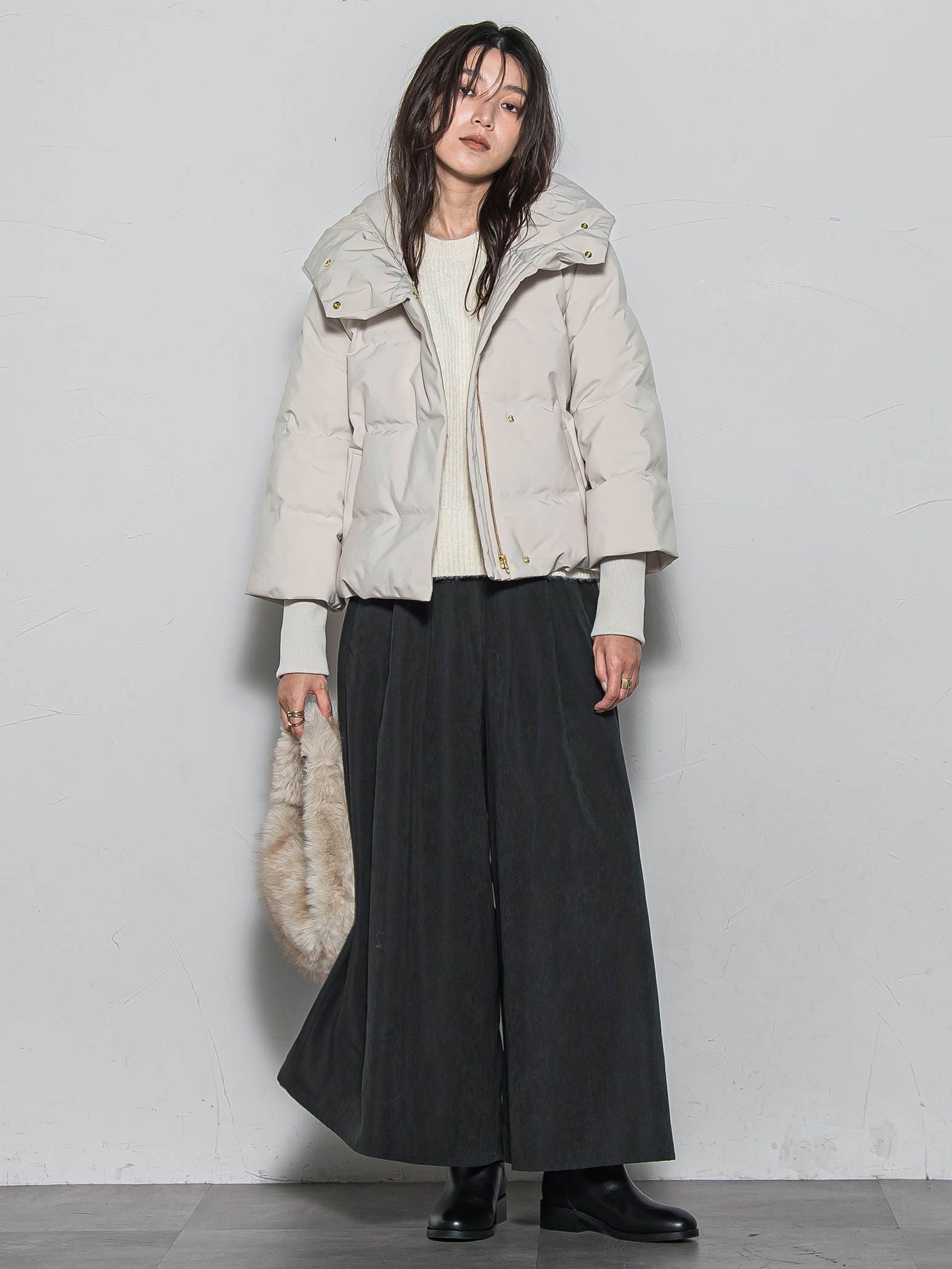 フラッフィークルーネックニット≪手洗い可能≫